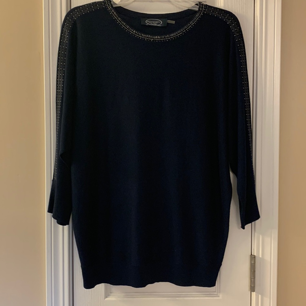 Magaschoni silk cashmere embellished sweater M - Picture 1 of 7